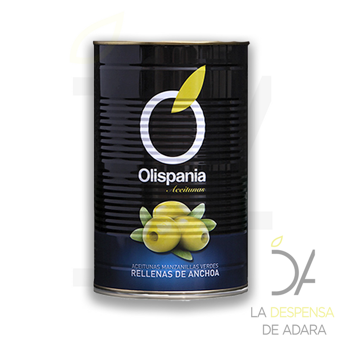Anchovy Stuffed Olives 600grs - Olispania -