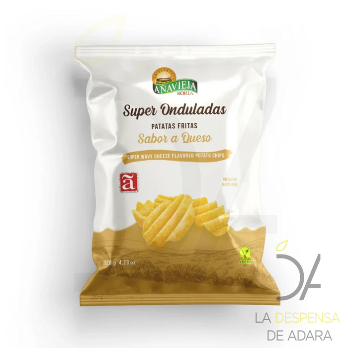 Wavy Cheese Potato Chips 120grs -Añavieja- 